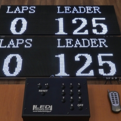 Set of displays for the karting track